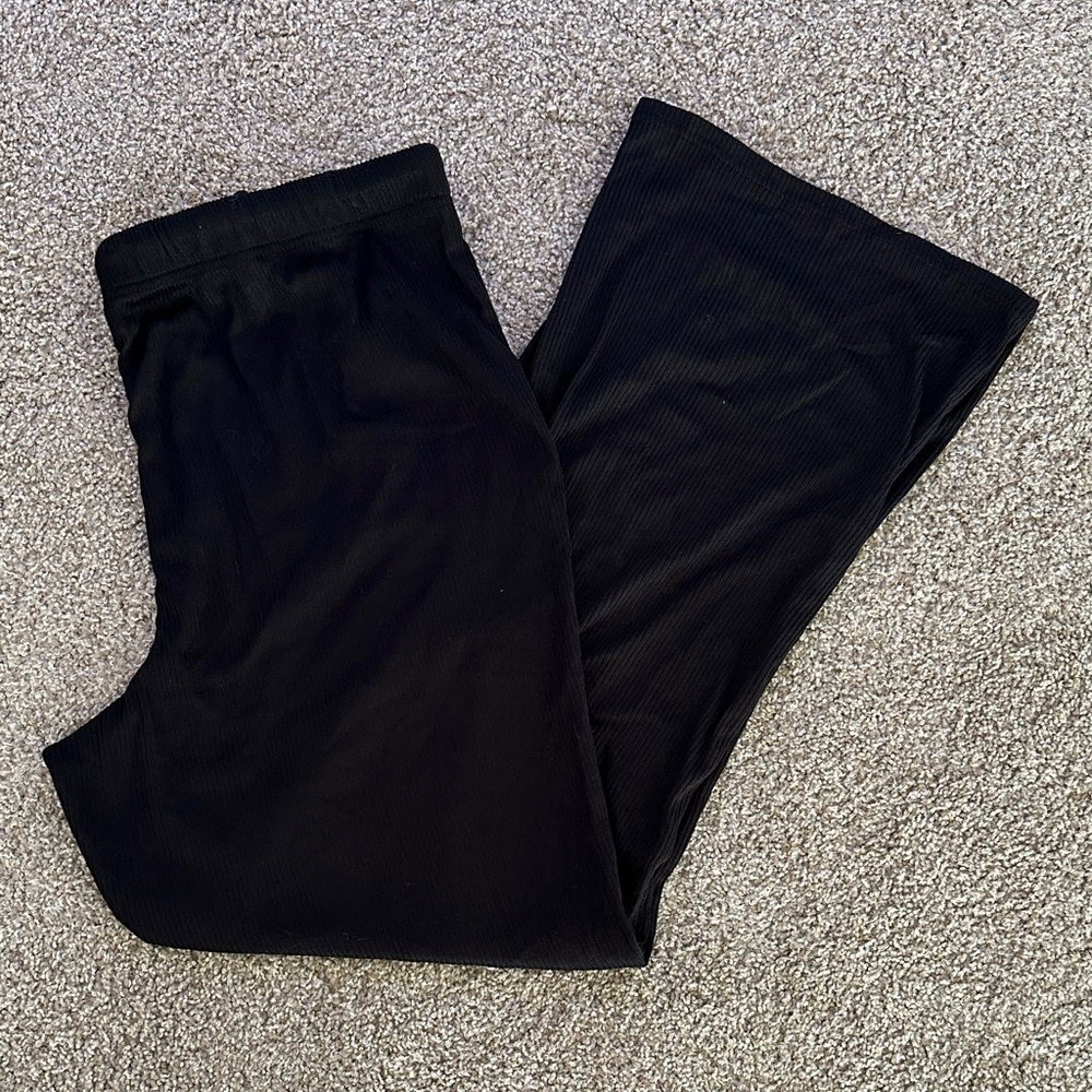 Eddie Bauer Lounge Black Ribbed Pants​